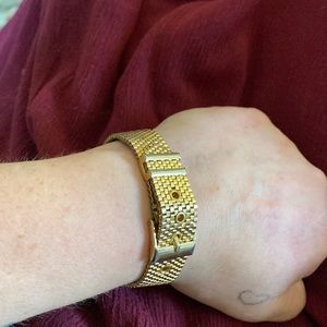 Goldtone belt bracelet
